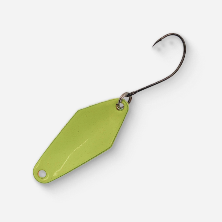Dancin Fish Baits - Rasta (1.8g) Trout Spoon (Teardrop Hex)