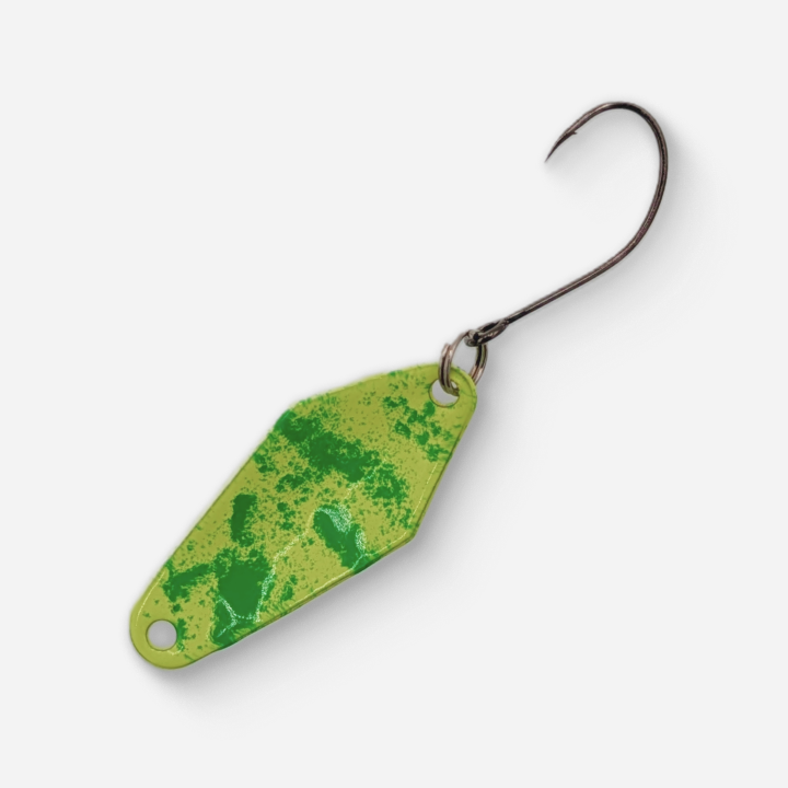 Dancin Fish Baits - Lemon Shock (1.8g) Trout Spoon (Teardrop Hex)