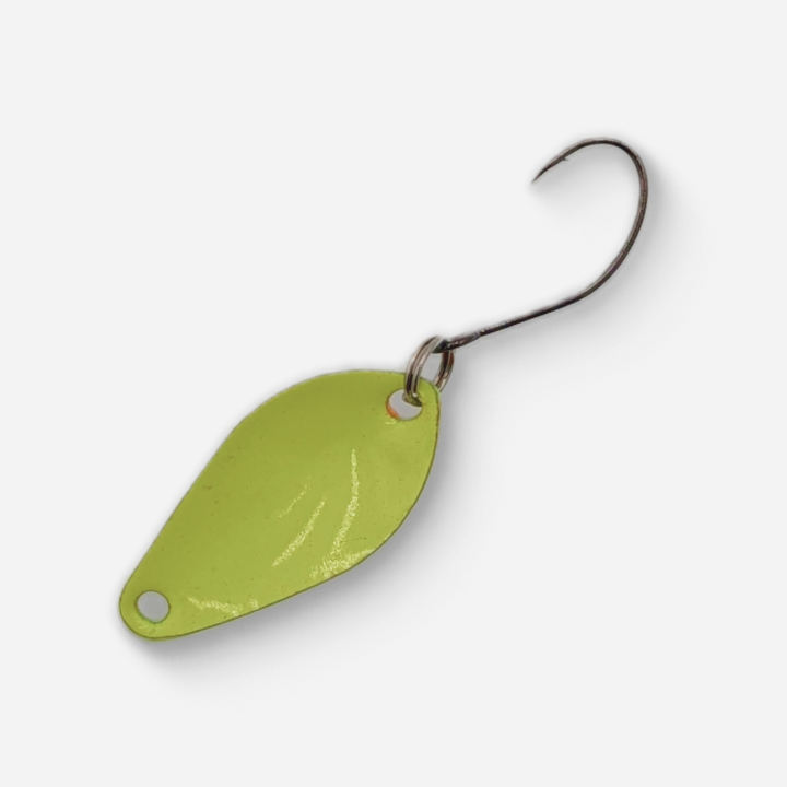Dancin Fish Baits - Rasta (2g) Trout Spoon (Almond)