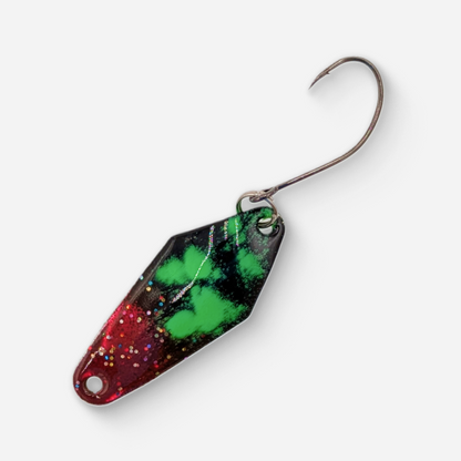 Dancin Fish Baits - Poison Apple (1.8g) Trout Spoon (Teardrop Hex)