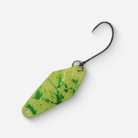 Dancin Fish Baits - Lemon Shock (1.8g) Trout Spoon (Teardrop Hex)