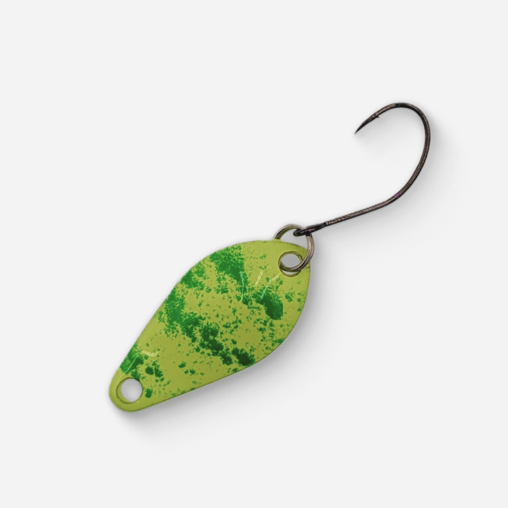 Dancin Fish Baits - Lemon Shock (2g) Trout Spoon (Almond)