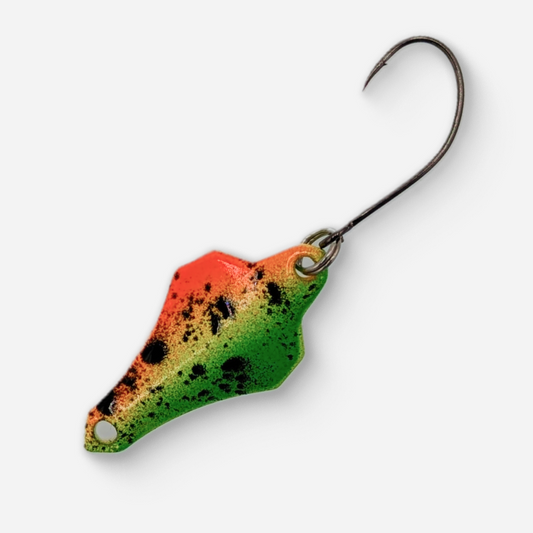 Dancin Fish Baits - Rasta (3g) Trout Spoon (Jet)