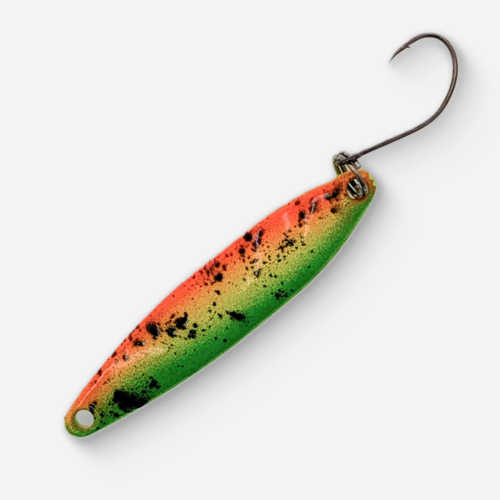 Dancin Fish Baits - Rasta (7g) Trout Spoon (Slim)